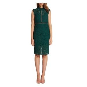 Bardot green lace sheath dress Size 6